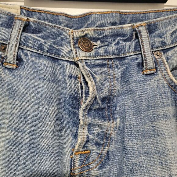 Men's Abercrombie & Fitch The A&F Boot Distressed Button-Fly W32 L30 - Picture 3 of 6